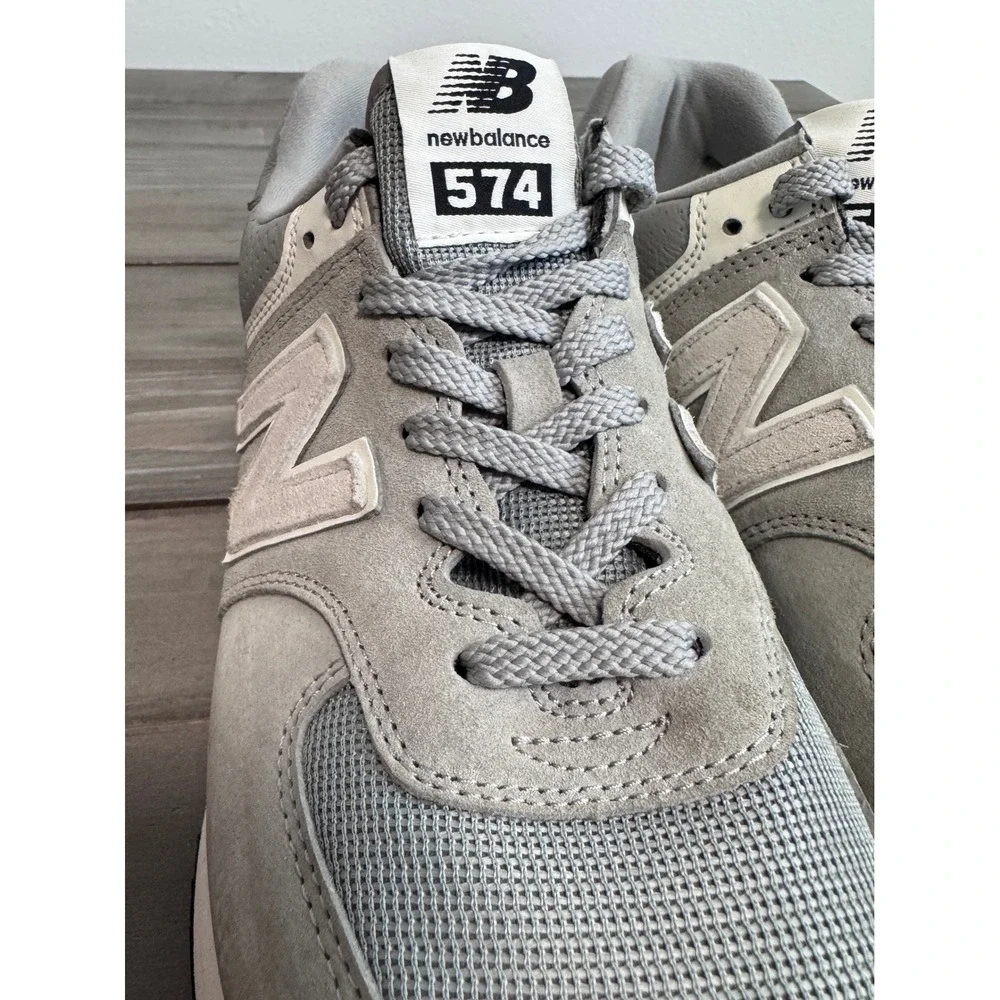 New Balance 574+ Platform Sneakers Grey White WL574ZBA Womens 11 Chunky Shoe - Picture 9 of 11